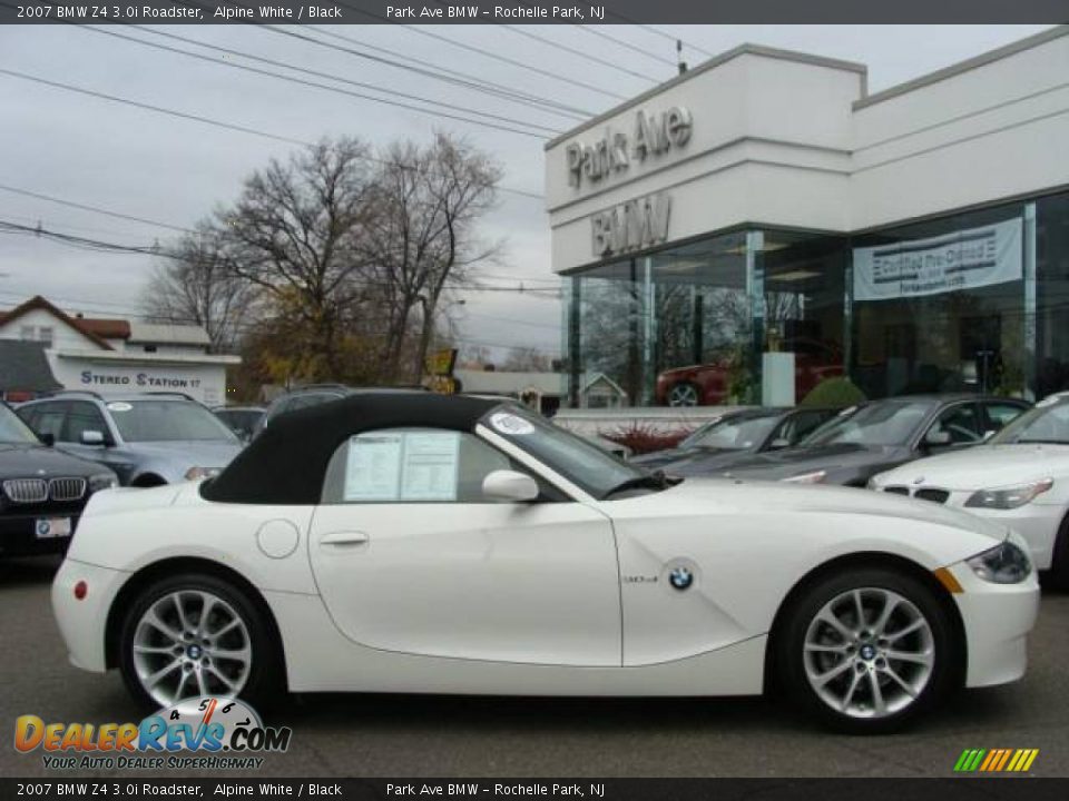 2007 BMW Z4 3.0i Roadster Alpine White / Black Photo #2