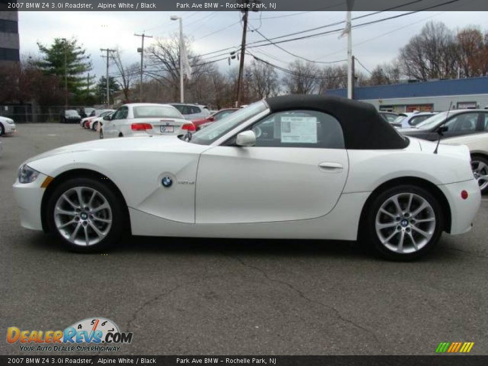 2007 BMW Z4 3.0i Roadster Alpine White / Black Photo #9