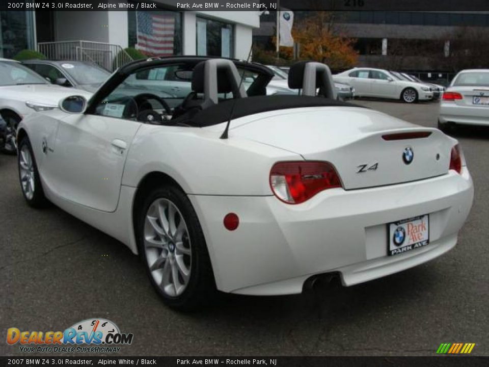 2007 BMW Z4 3.0i Roadster Alpine White / Black Photo #10