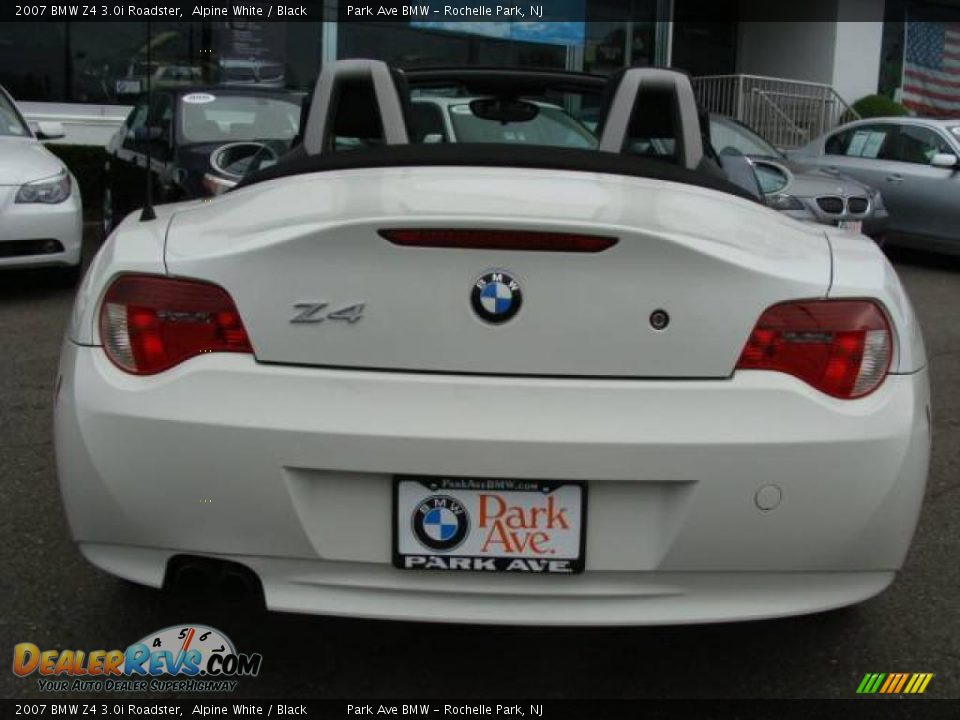2007 BMW Z4 3.0i Roadster Alpine White / Black Photo #12