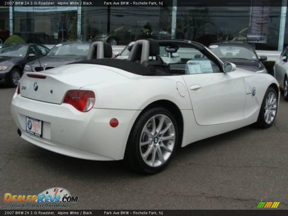 2007 BMW Z4 3.0i Roadster Alpine White / Black Photo #14