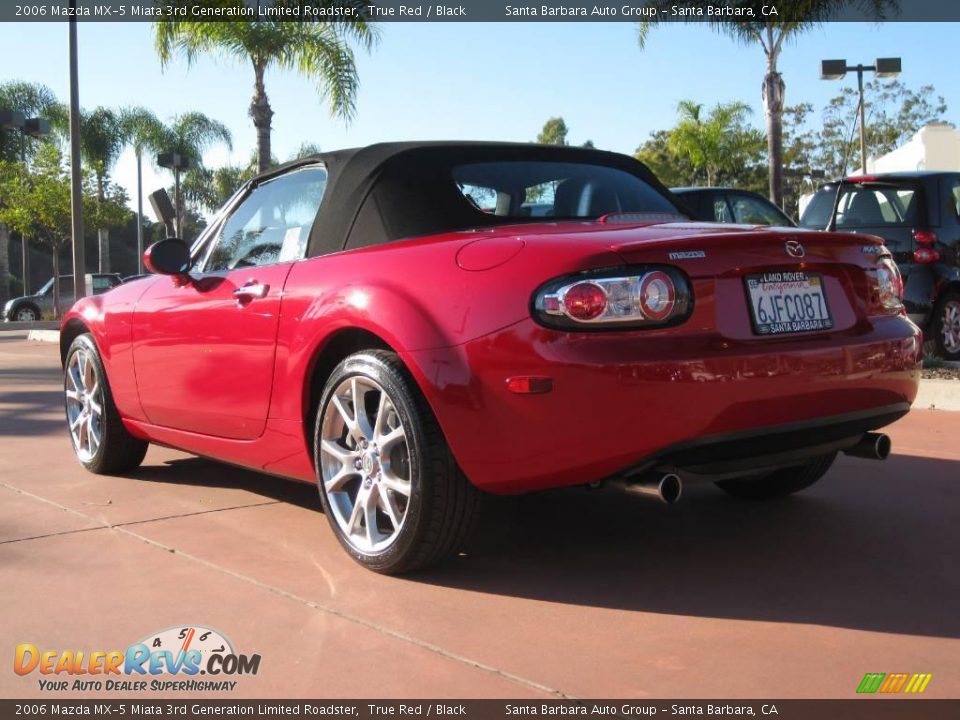 2006 Mazda MX-5 Miata 3rd Generation Limited Roadster True Red / Black Photo #2