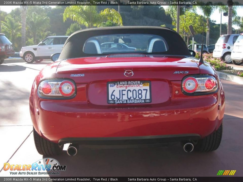 2006 Mazda MX-5 Miata 3rd Generation Limited Roadster True Red / Black Photo #3