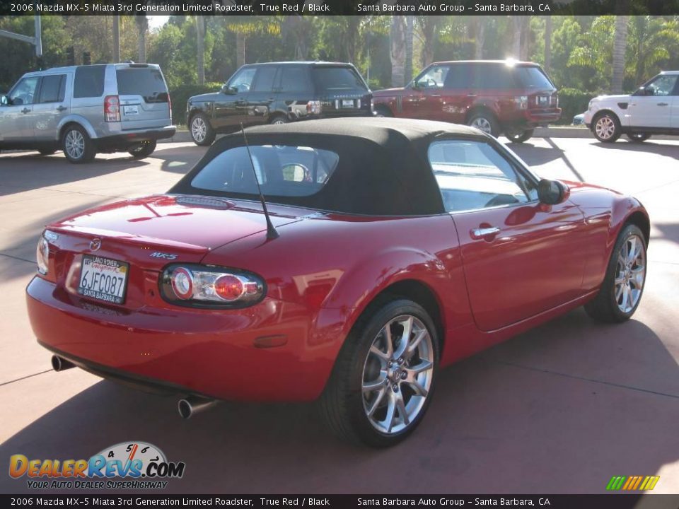 2006 Mazda MX-5 Miata 3rd Generation Limited Roadster True Red / Black Photo #4