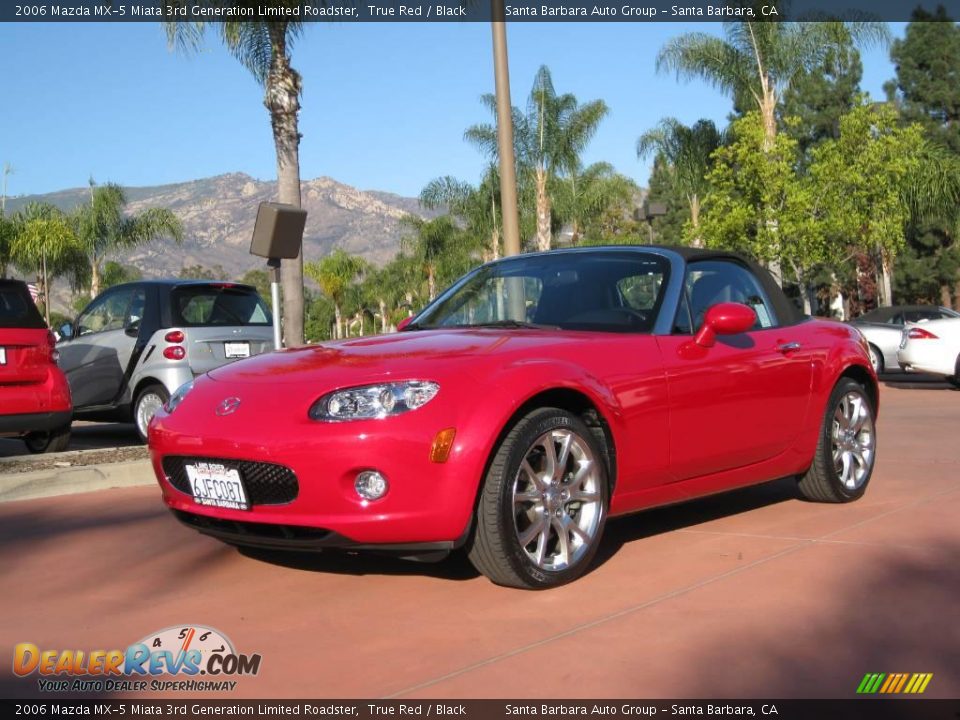 2006 Mazda MX-5 Miata 3rd Generation Limited Roadster True Red / Black Photo #7