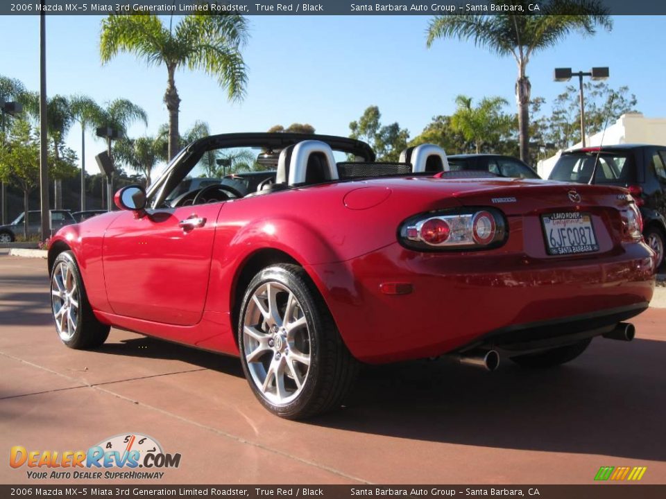 2006 Mazda MX-5 Miata 3rd Generation Limited Roadster True Red / Black Photo #8