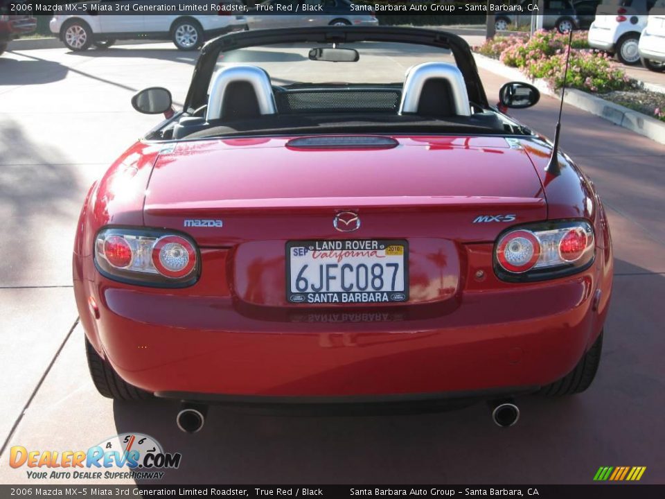 2006 Mazda MX-5 Miata 3rd Generation Limited Roadster True Red / Black Photo #9