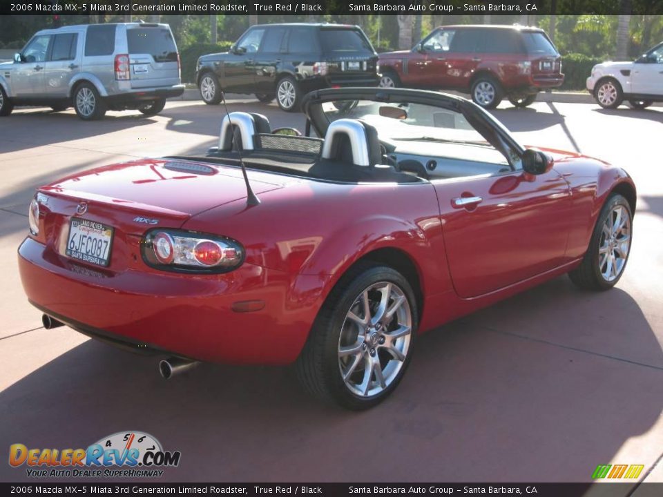 2006 Mazda MX-5 Miata 3rd Generation Limited Roadster True Red / Black Photo #10