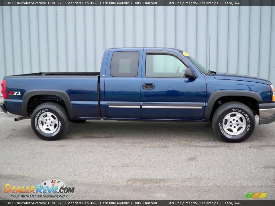 2003 Chevrolet Silverado 1500 Z71 Extended Cab 4x4 Dark Blue Metallic / Dark Charcoal Photo #2