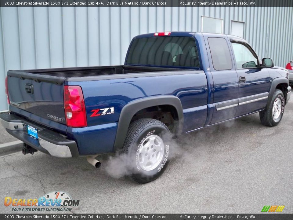 2003 Chevrolet Silverado 1500 Z71 Extended Cab 4x4 Dark Blue Metallic / Dark Charcoal Photo #3