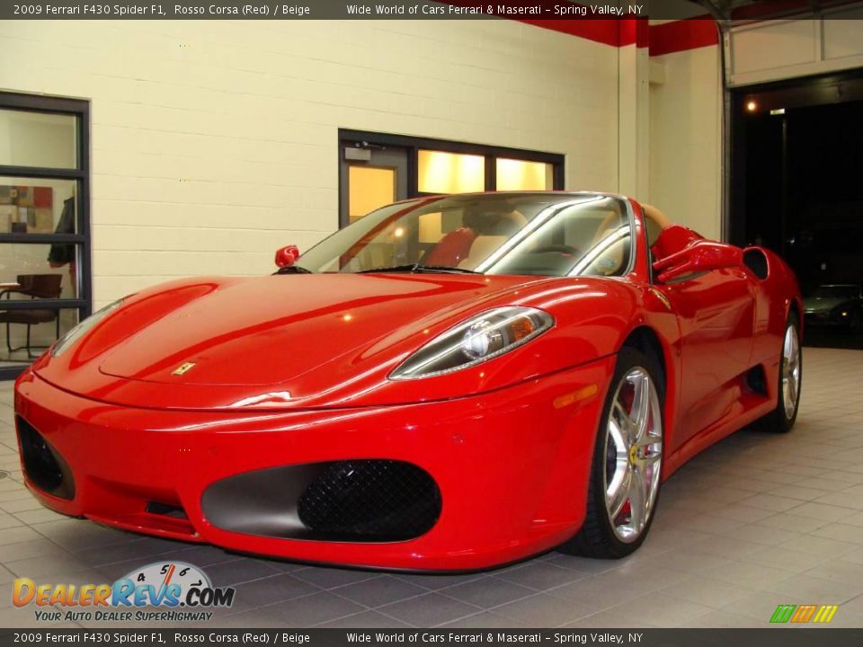 2009 Ferrari F430 Spider F1 Rosso Corsa (Red) / Beige Photo #1