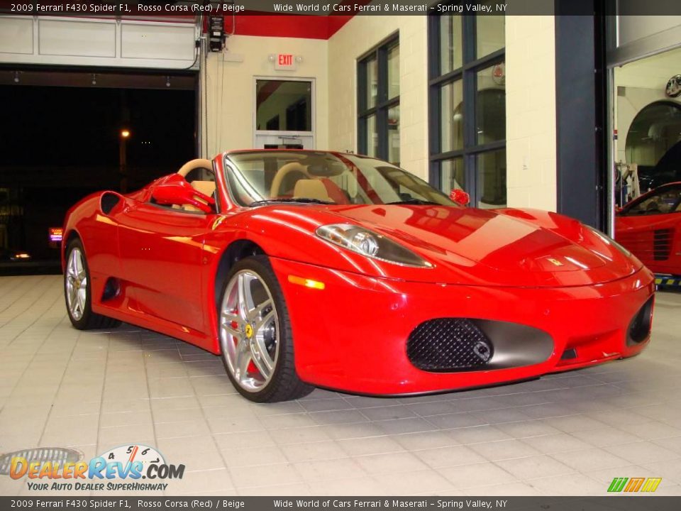 2009 Ferrari F430 Spider F1 Rosso Corsa (Red) / Beige Photo #3