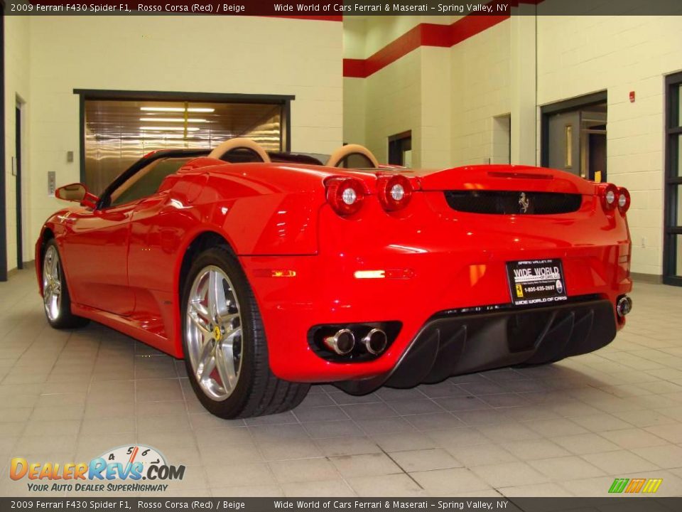 2009 Ferrari F430 Spider F1 Rosso Corsa (Red) / Beige Photo #7