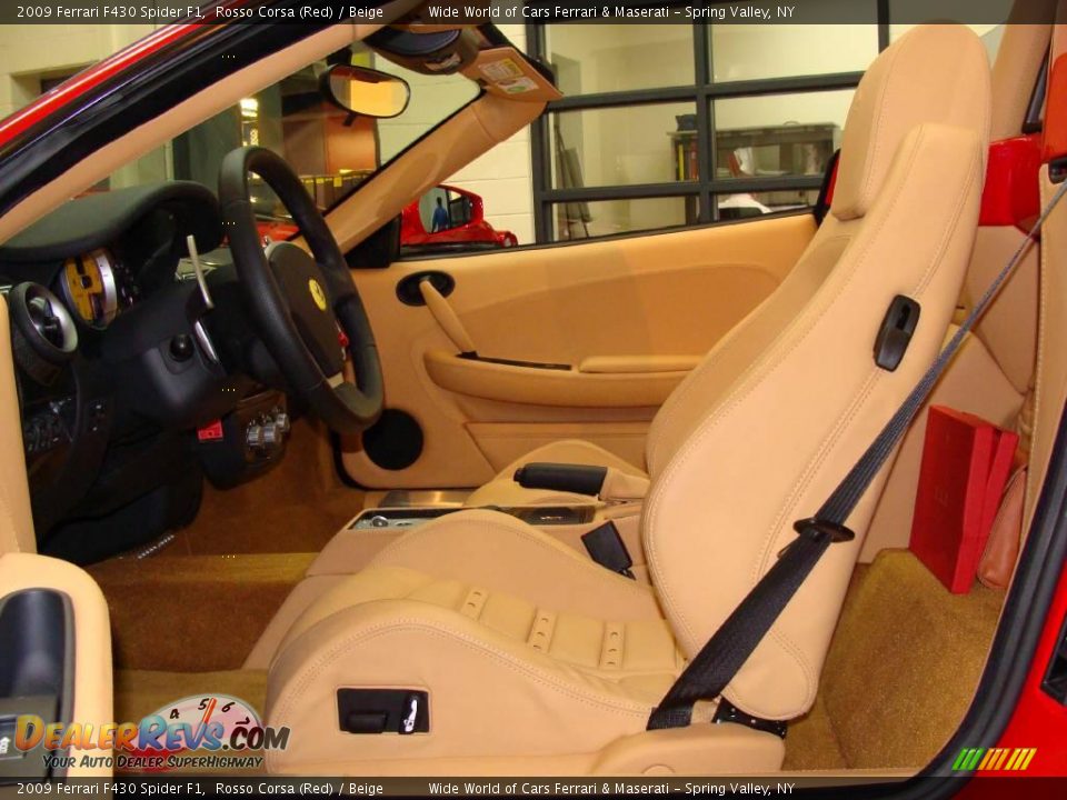 2009 Ferrari F430 Spider F1 Rosso Corsa (Red) / Beige Photo #11