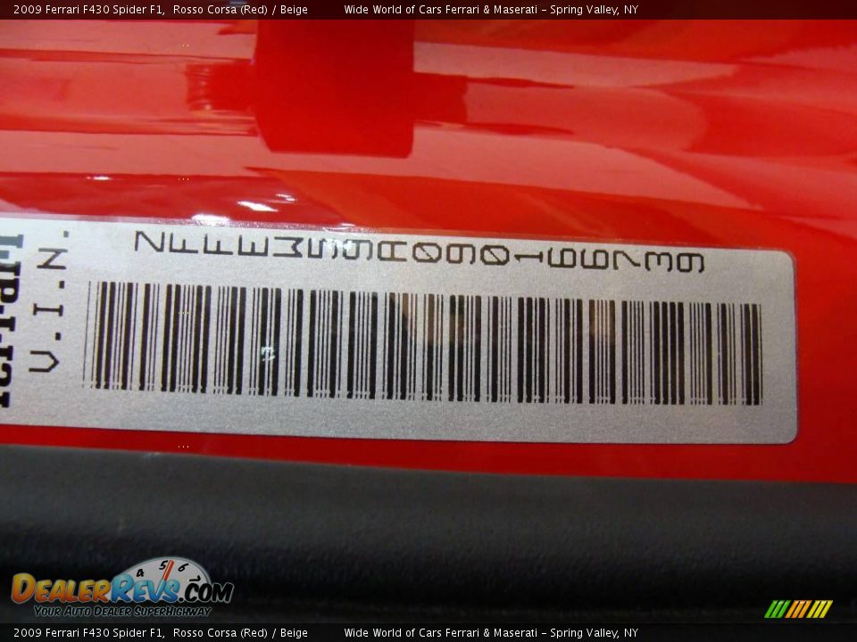 2009 Ferrari F430 Spider F1 Rosso Corsa (Red) / Beige Photo #25