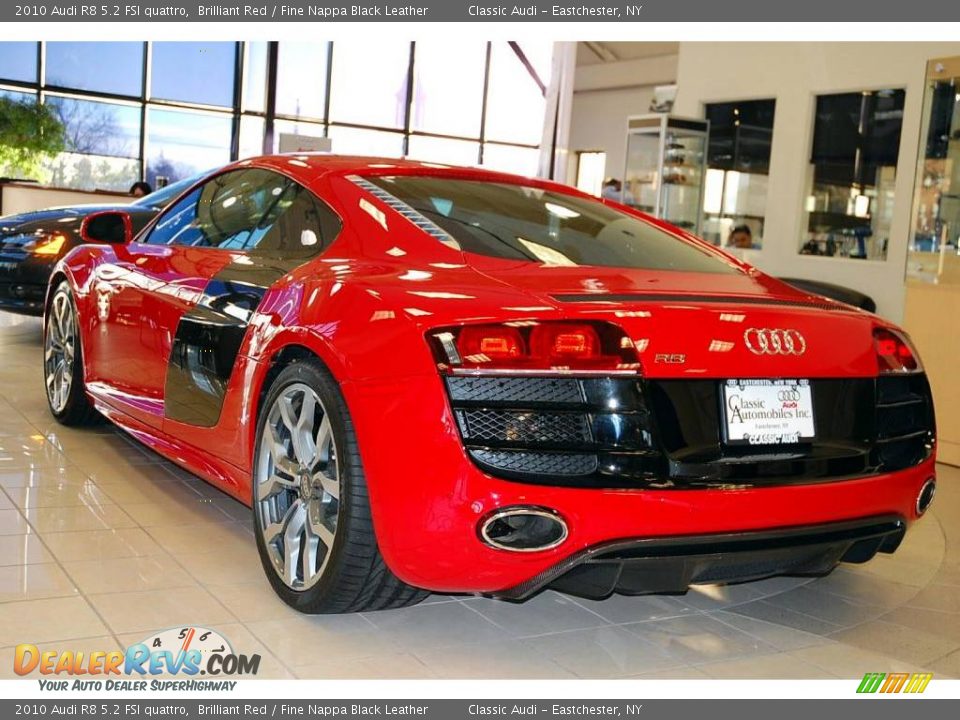 2010 Audi R8 5.2 FSI quattro Brilliant Red / Fine Nappa Black Leather Photo #3