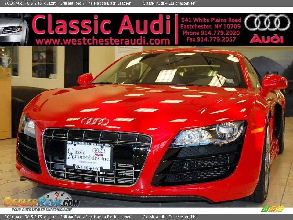 2010 Audi R8 5.2 FSI quattro Brilliant Red / Fine Nappa Black Leather Photo #4