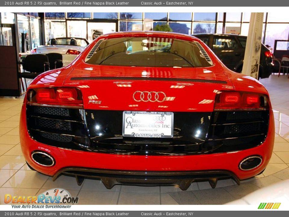 2010 Audi R8 5.2 FSI quattro Brilliant Red / Fine Nappa Black Leather Photo #6