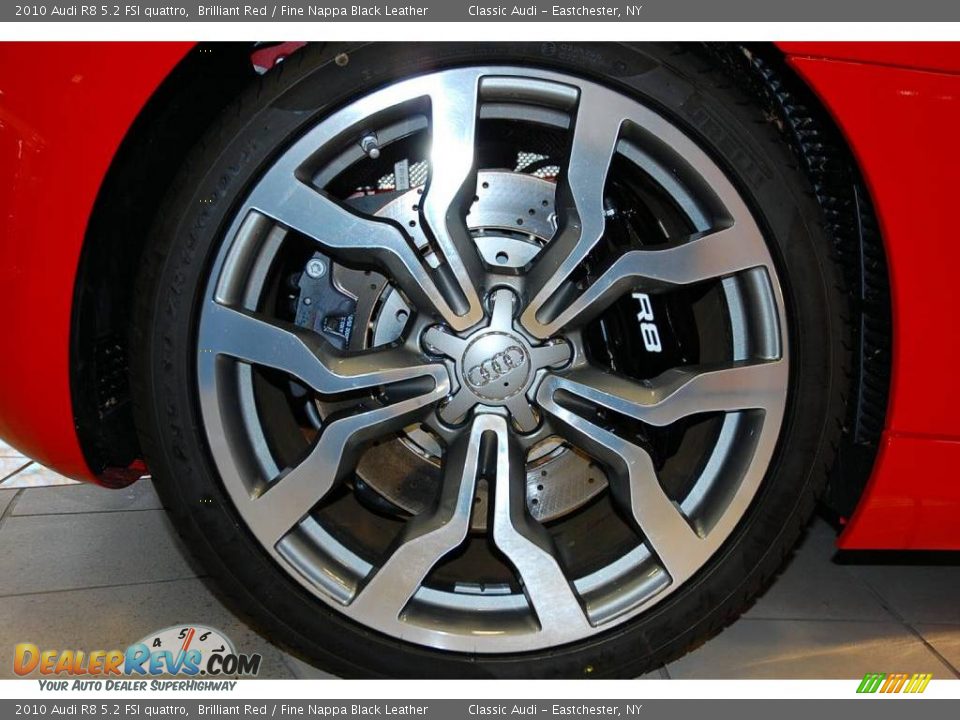 2010 Audi R8 5.2 FSI quattro Brilliant Red / Fine Nappa Black Leather Photo #13