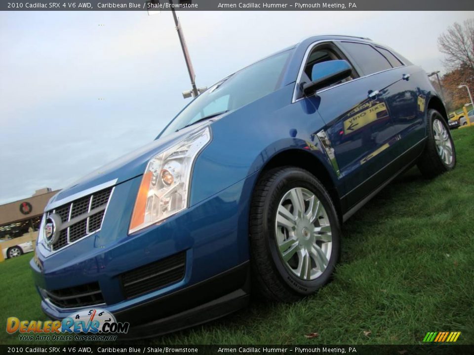 2010 Cadillac SRX 4 V6 AWD Caribbean Blue / Shale/Brownstone Photo #2