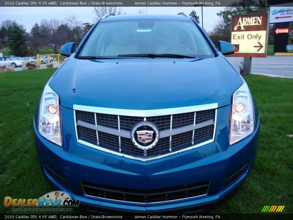 2010 Cadillac SRX 4 V6 AWD Caribbean Blue / Shale/Brownstone Photo #3