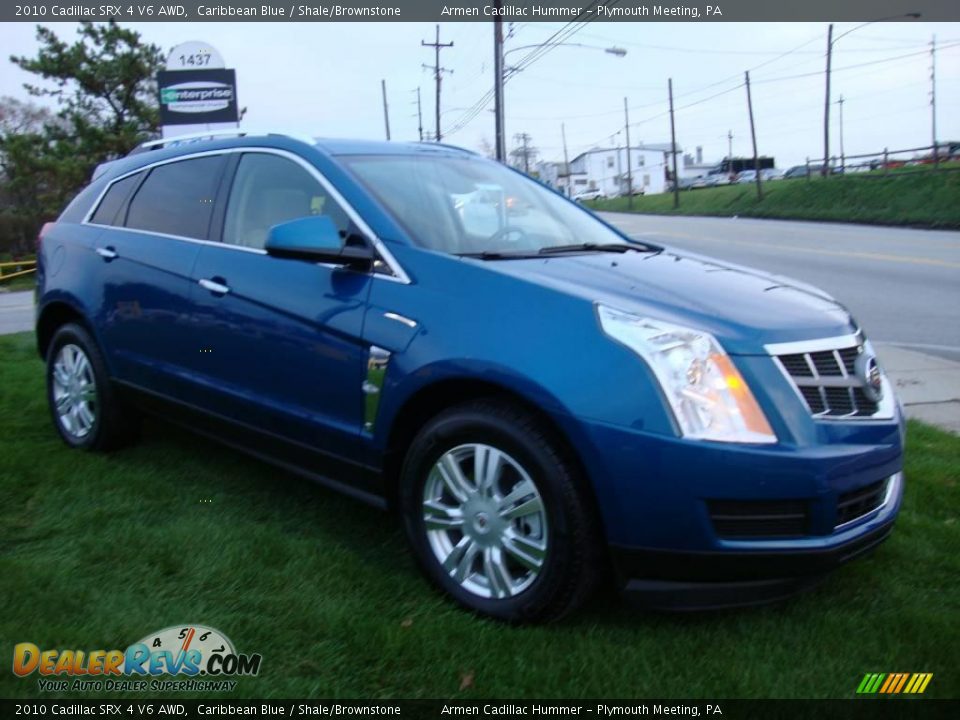 2010 Cadillac SRX 4 V6 AWD Caribbean Blue / Shale/Brownstone Photo #5