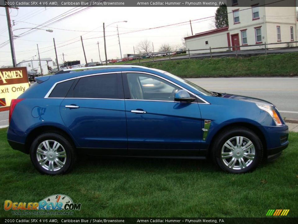 2010 Cadillac SRX 4 V6 AWD Caribbean Blue / Shale/Brownstone Photo #6