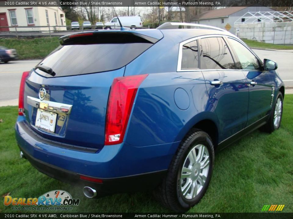 2010 Cadillac SRX 4 V6 AWD Caribbean Blue / Shale/Brownstone Photo #7