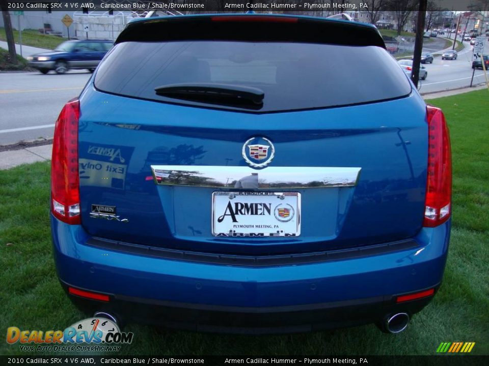 2010 Cadillac SRX 4 V6 AWD Caribbean Blue / Shale/Brownstone Photo #8