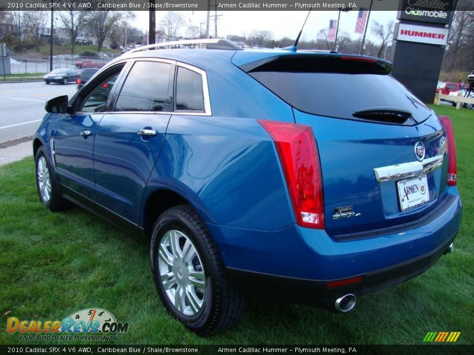 2010 Cadillac SRX 4 V6 AWD Caribbean Blue / Shale/Brownstone Photo #9