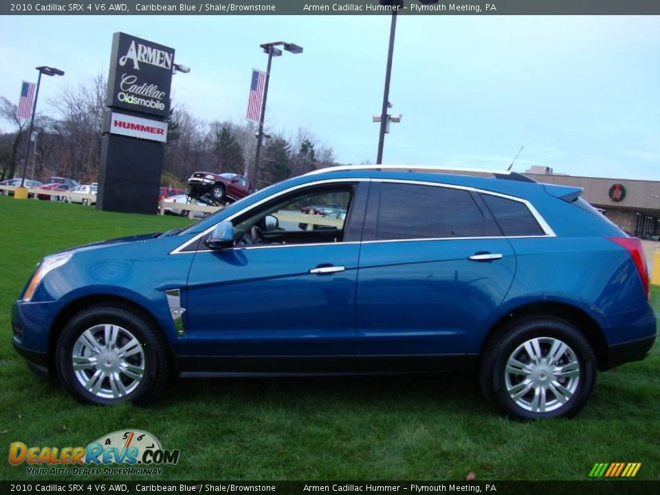 2010 Cadillac SRX 4 V6 AWD Caribbean Blue / Shale/Brownstone Photo #10