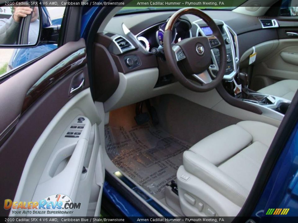 2010 Cadillac SRX 4 V6 AWD Caribbean Blue / Shale/Brownstone Photo #12