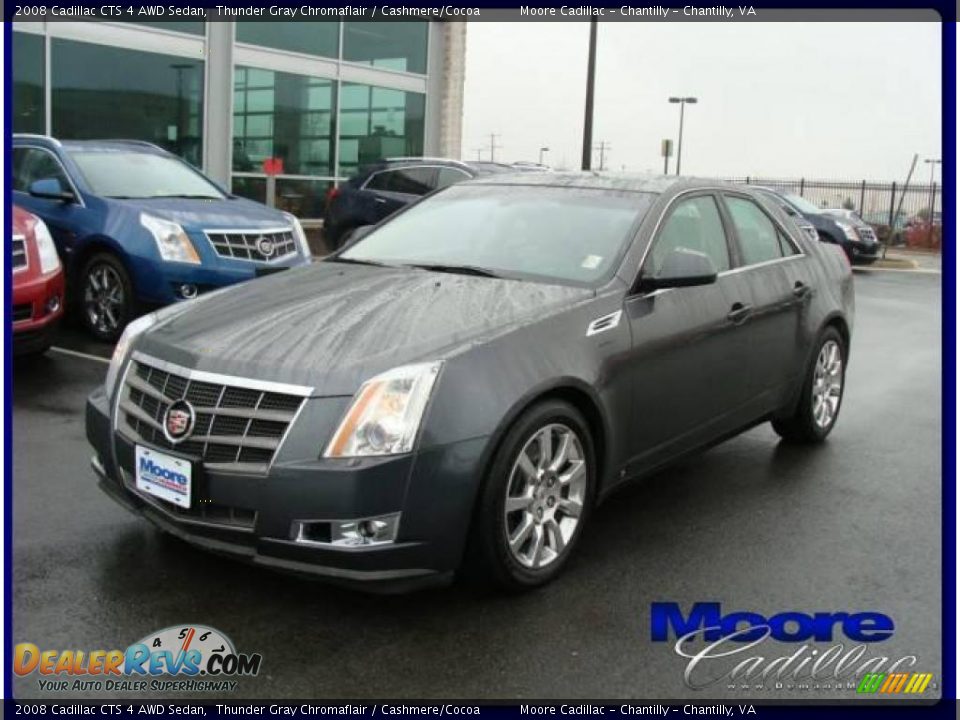 2008 Cadillac CTS 4 AWD Sedan Thunder Gray Chromaflair / Cashmere/Cocoa Photo #1