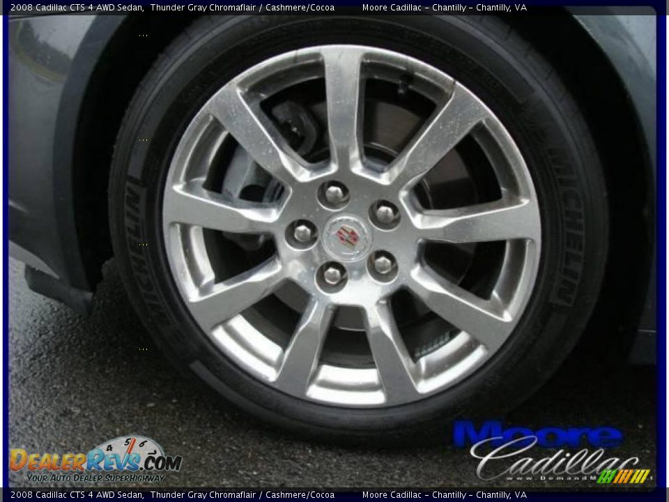 2008 Cadillac CTS 4 AWD Sedan Thunder Gray Chromaflair / Cashmere/Cocoa Photo #5
