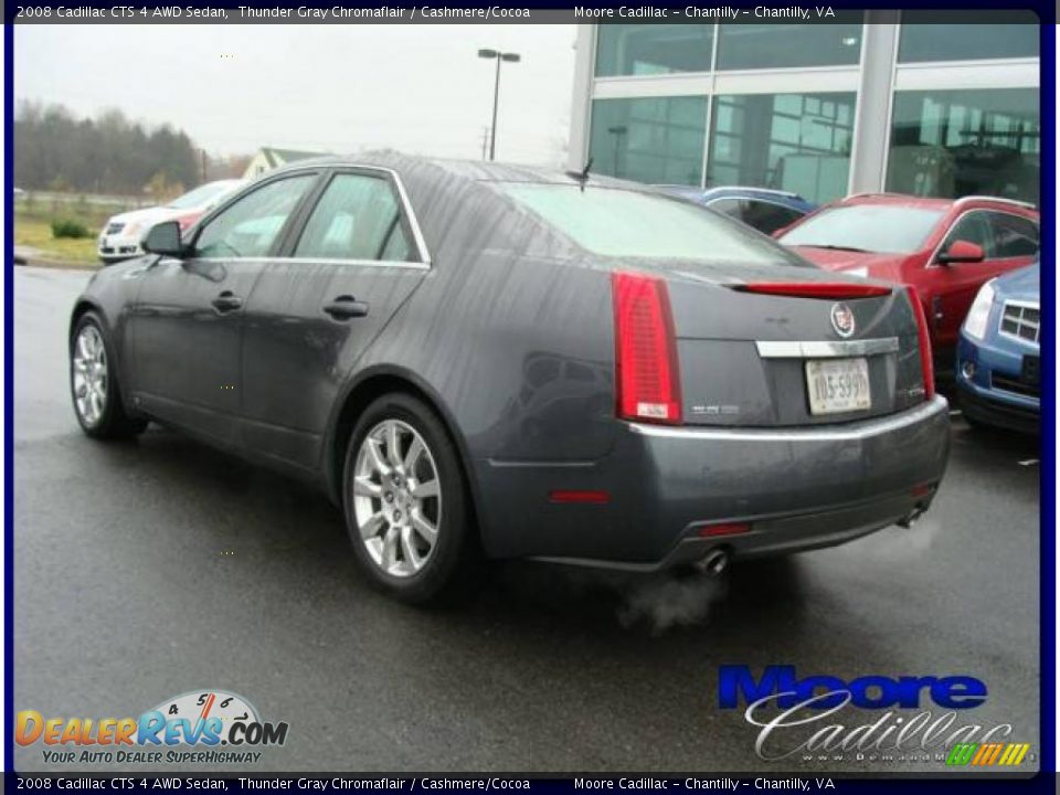2008 Cadillac CTS 4 AWD Sedan Thunder Gray Chromaflair / Cashmere/Cocoa Photo #8