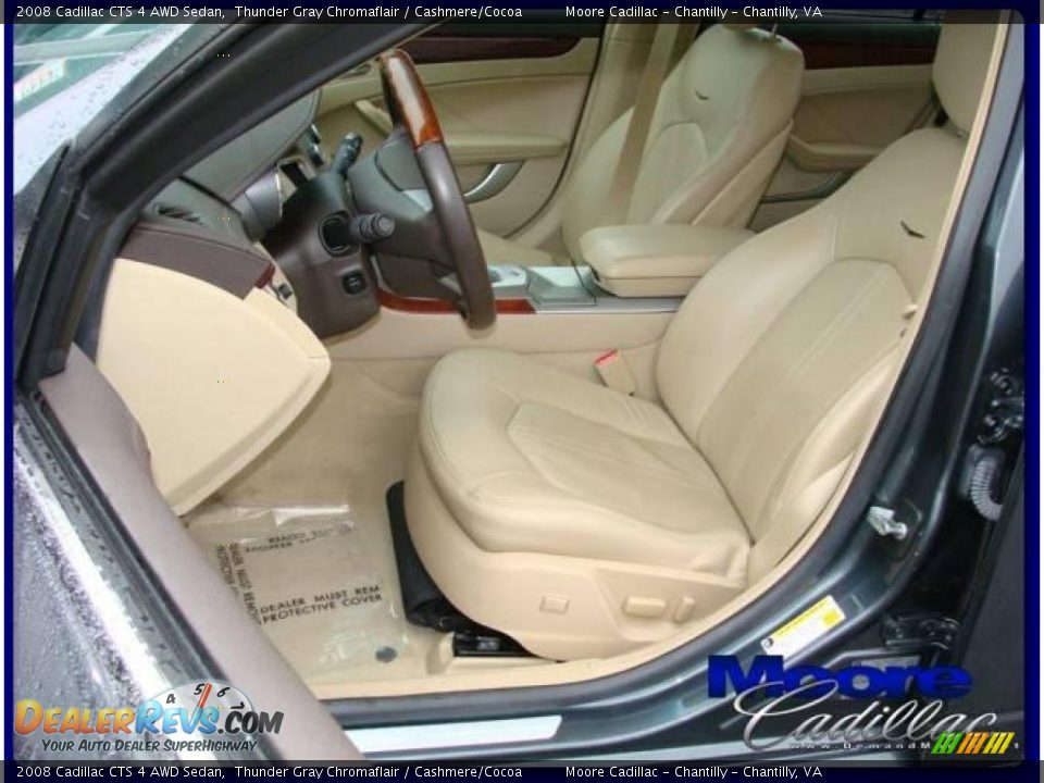 2008 Cadillac CTS 4 AWD Sedan Thunder Gray Chromaflair / Cashmere/Cocoa Photo #10