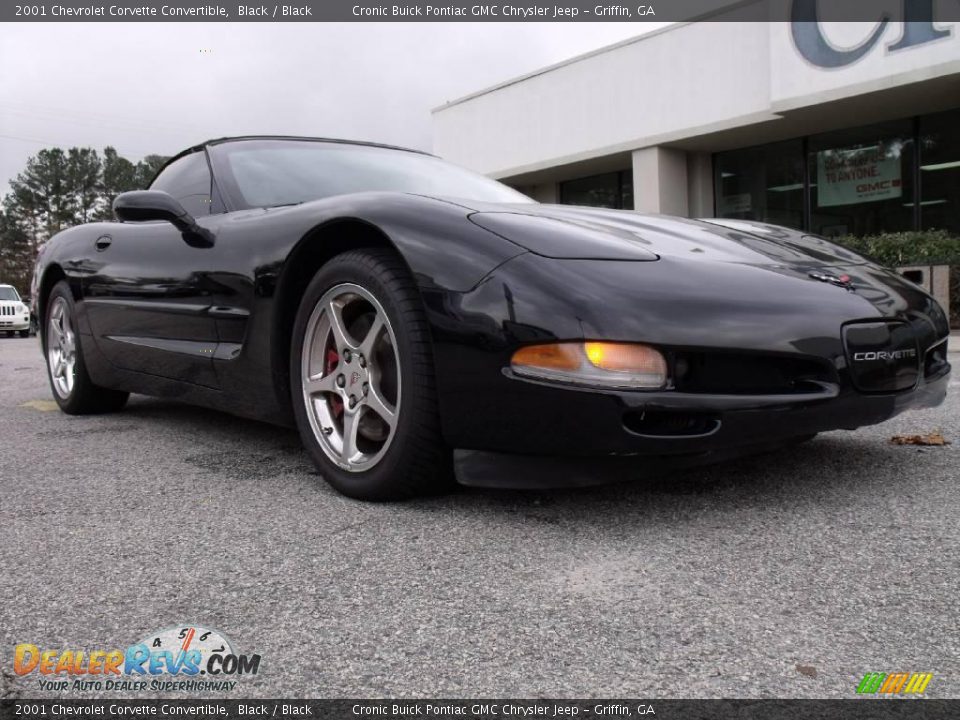 2001 Chevrolet Corvette Convertible Black / Black Photo #2