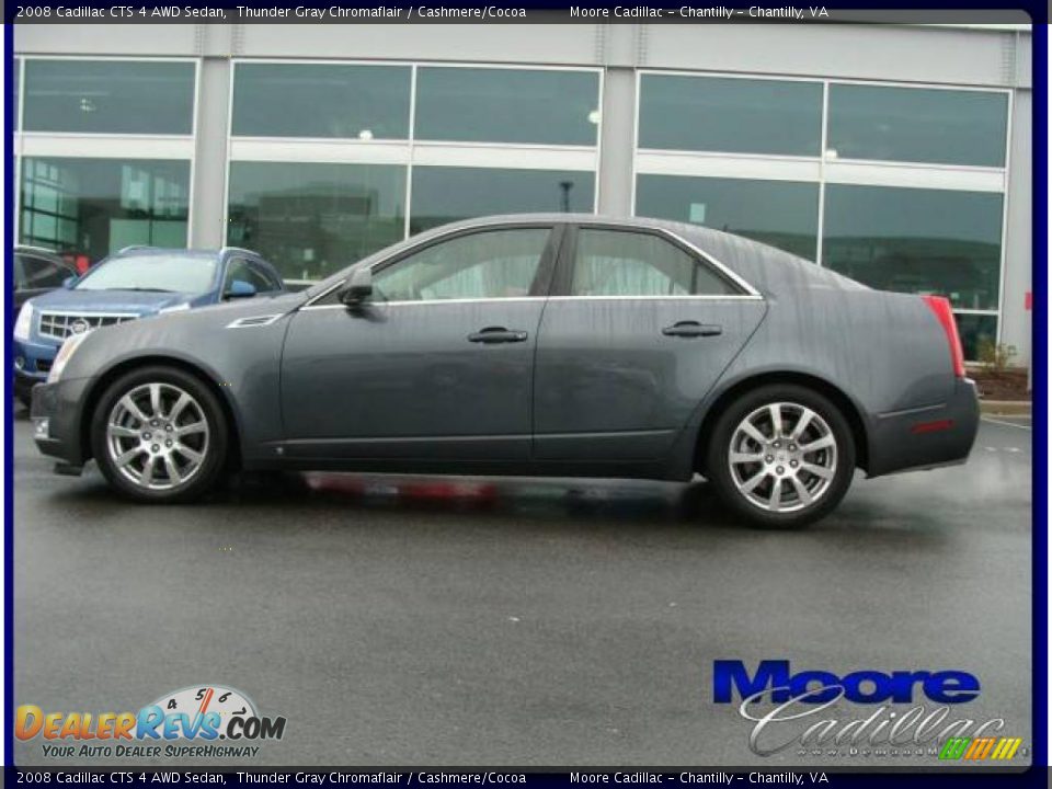 2008 Cadillac CTS 4 AWD Sedan Thunder Gray Chromaflair / Cashmere/Cocoa Photo #13