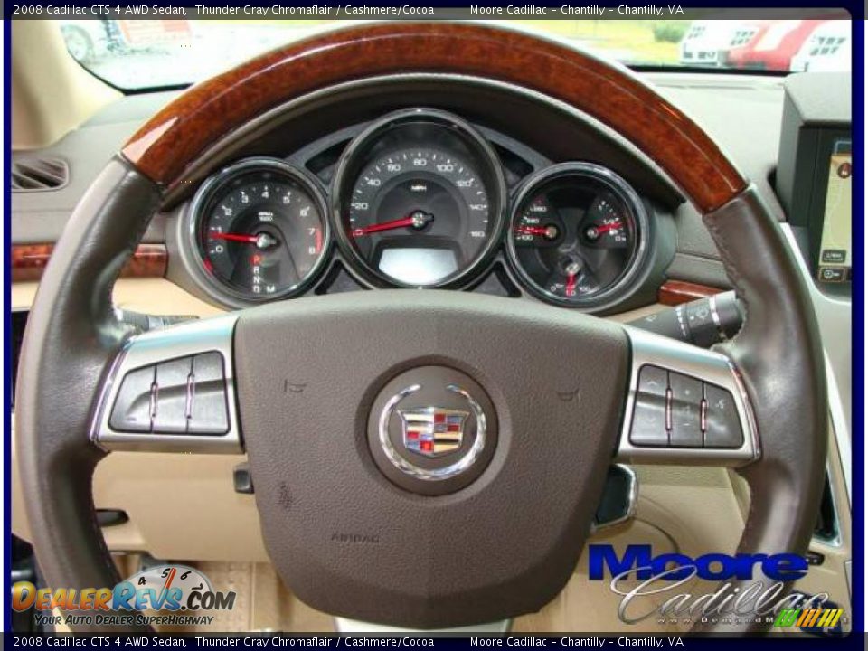 2008 Cadillac CTS 4 AWD Sedan Thunder Gray Chromaflair / Cashmere/Cocoa Photo #19