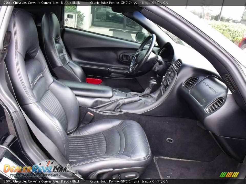2001 Chevrolet Corvette Convertible Black / Black Photo #13