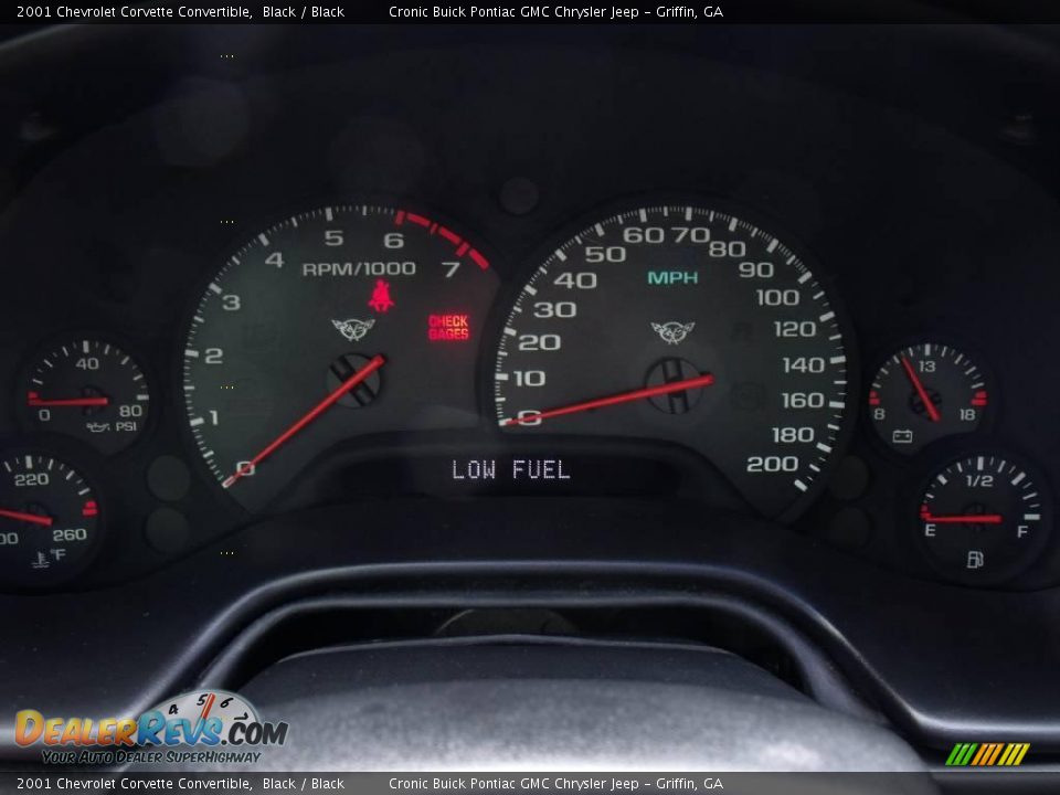 2001 Chevrolet Corvette Convertible Black / Black Photo #16
