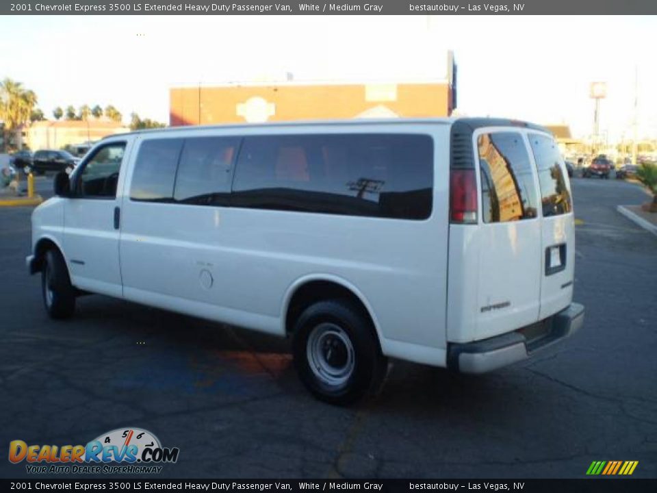 2001 Chevrolet Express 3500 LS Extended Heavy Duty Passenger Van White / Medium Gray Photo #1