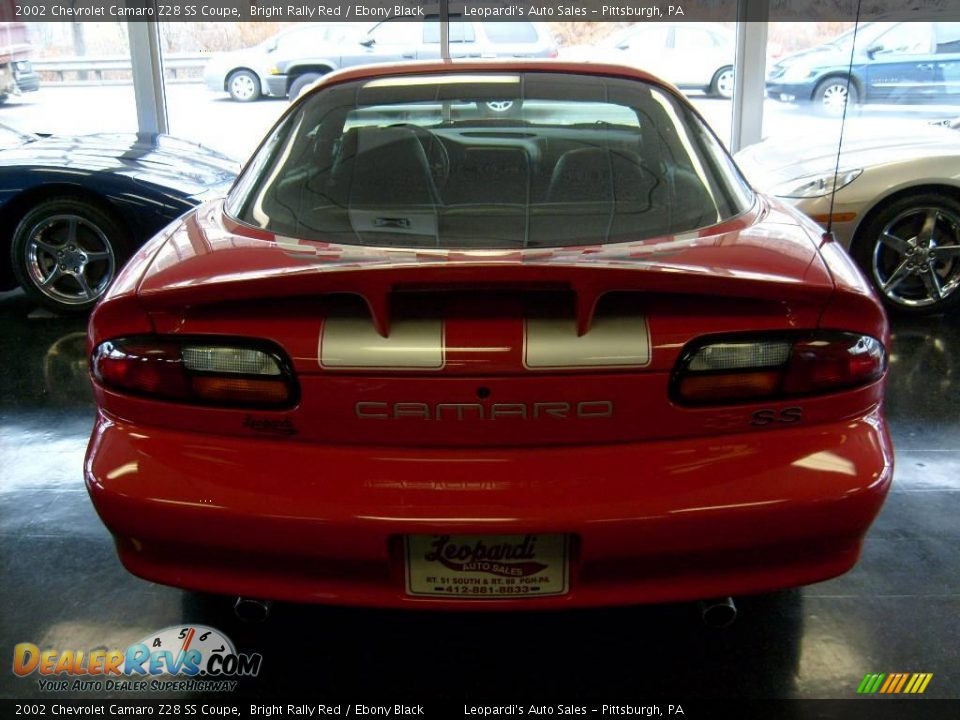 2002 Chevrolet Camaro Z28 SS Coupe Bright Rally Red / Ebony Black Photo #2