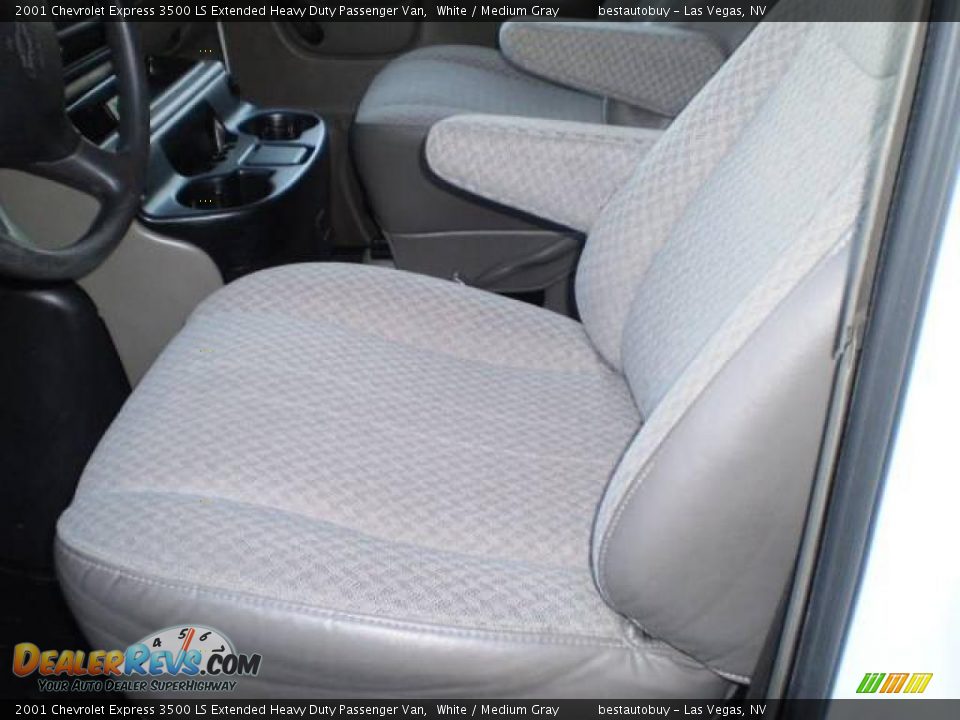 2001 Chevrolet Express 3500 LS Extended Heavy Duty Passenger Van White / Medium Gray Photo #21