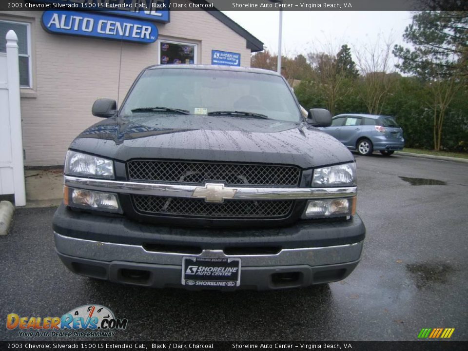 2003 Chevrolet Silverado 1500 LS Extended Cab Black / Dark Charcoal Photo #1