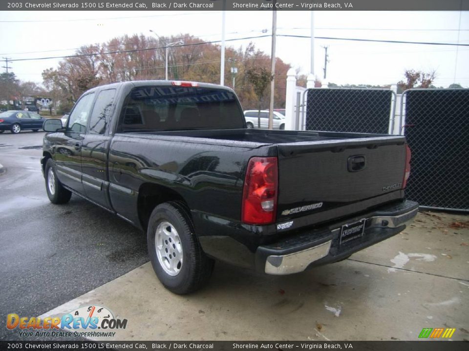 2003 Chevrolet Silverado 1500 LS Extended Cab Black / Dark Charcoal Photo #4