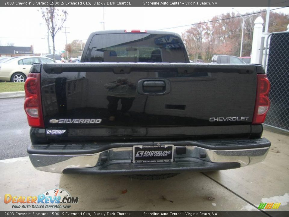 2003 Chevrolet Silverado 1500 LS Extended Cab Black / Dark Charcoal Photo #5