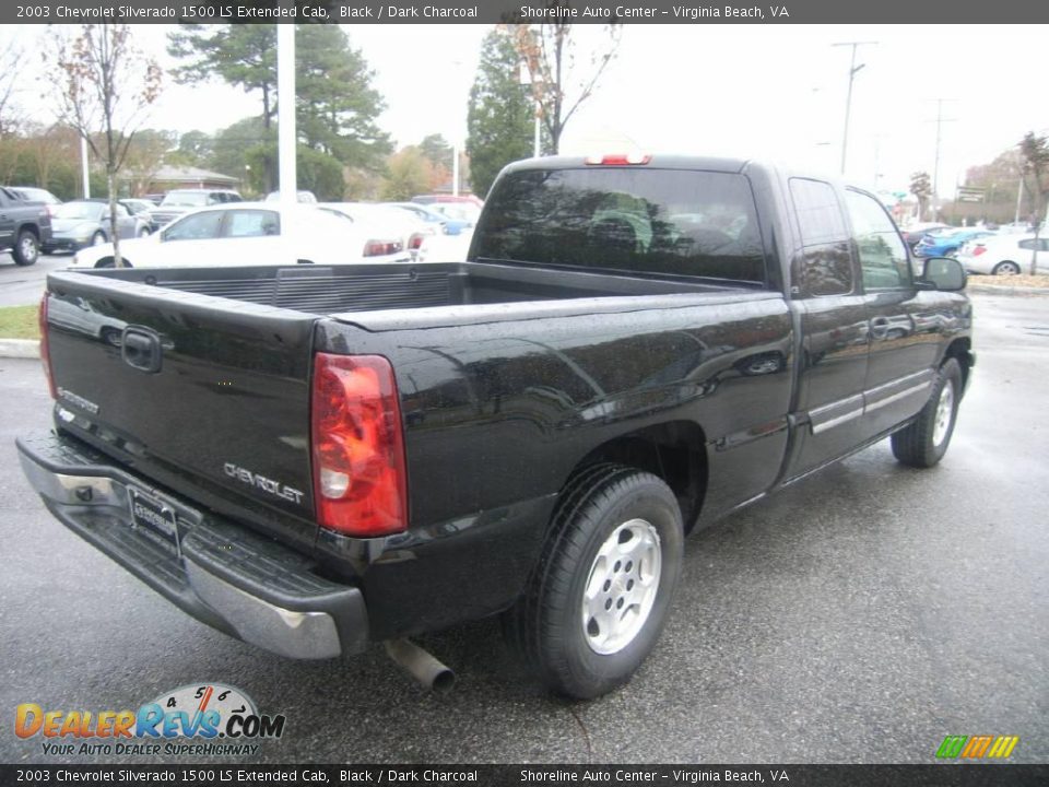 2003 Chevrolet Silverado 1500 LS Extended Cab Black / Dark Charcoal Photo #7