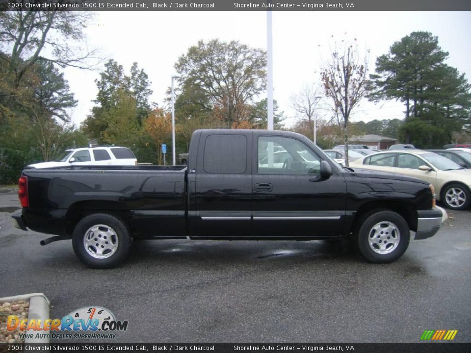 2003 Chevrolet Silverado 1500 LS Extended Cab Black / Dark Charcoal Photo #8