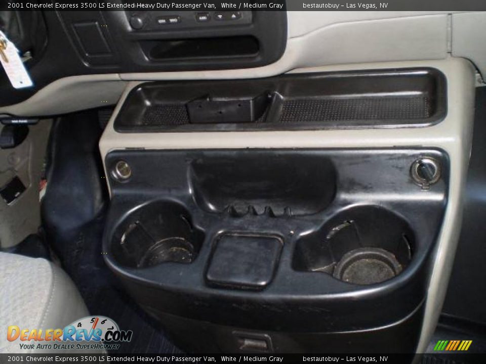 2001 Chevrolet Express 3500 LS Extended Heavy Duty Passenger Van White / Medium Gray Photo #35
